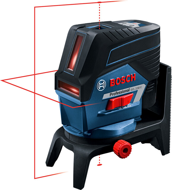 Levně BOSCH GCL 2-50 C křížový laser s kufrem (1x2Ah)