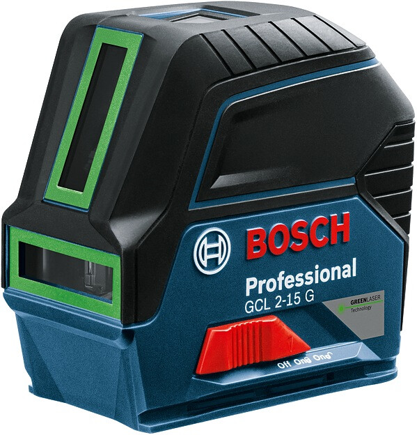 BOSCH GCL 2-15 G zelený křížový laser s kufrem