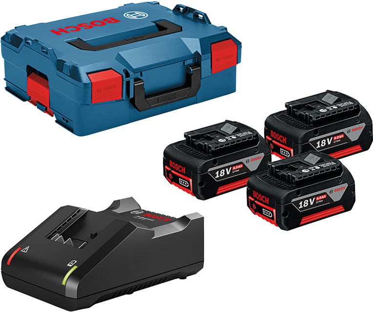 BOSCH 3x GBA 18V 5.0Ah + GAL 18V-40 (L-Boxx)