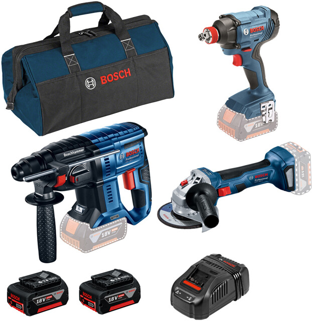 Levně BOSCH 3dílná aku combo sada 18V Professional