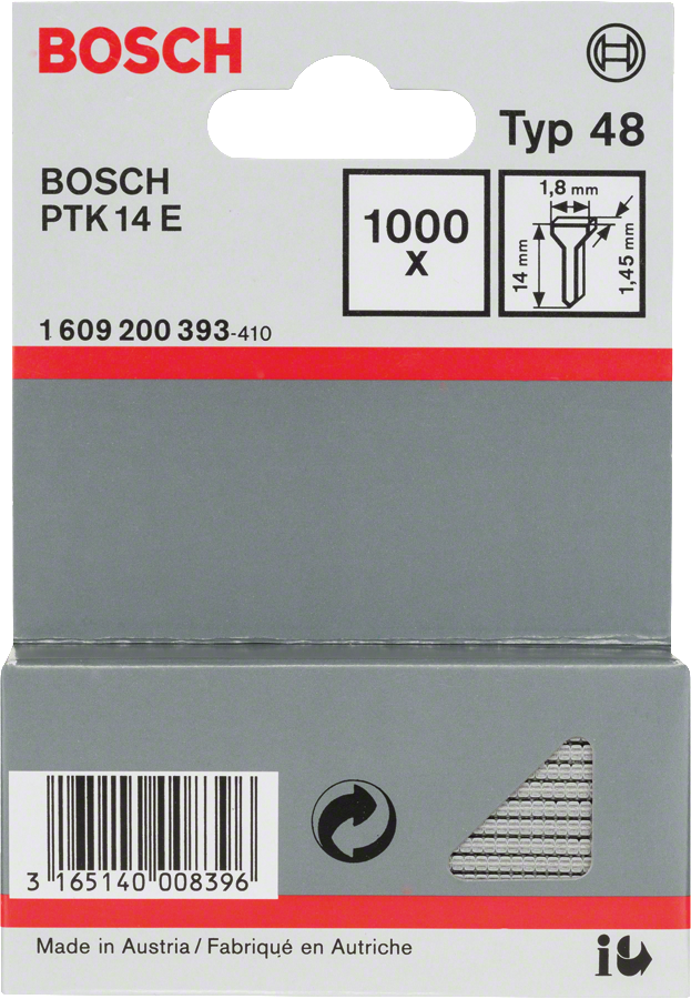 Levně BOSCH hřebíčky typ 48 - délka 14 mm, balení 1000 ks