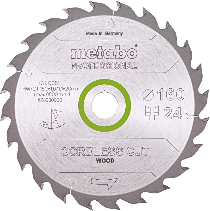 METABO Cordless Cut Wood Professional 160x20 Z24