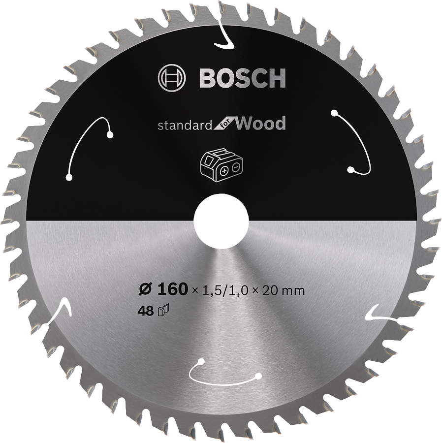 Levně BOSCH 160x20mm pilový kotouč na dřevo Standard for Wood (48 zubů)