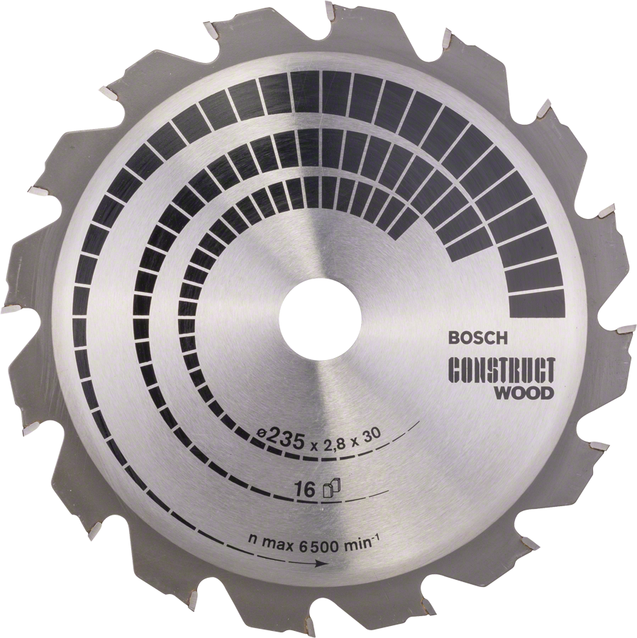 Levně BOSCH 235x30mm (16z) pilový kotouč na stavební dřevo Construct Wood