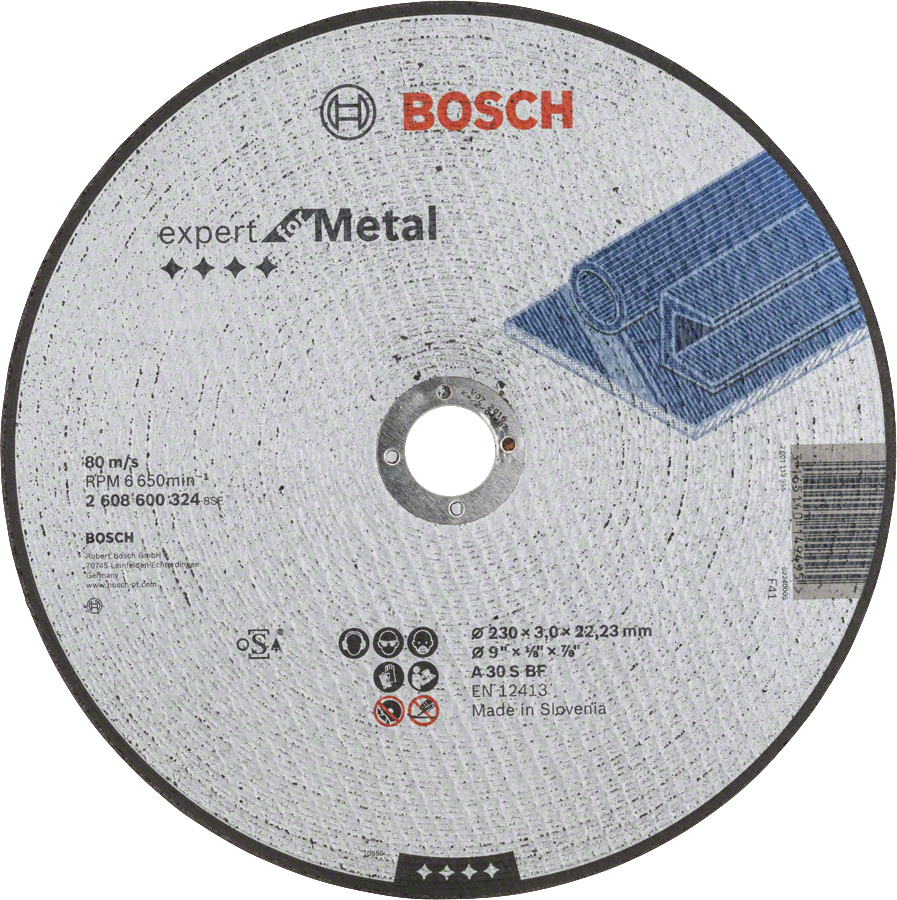 Levně BOSCH 230x22,23mm rovný řezný kotouč na kov Expert for Metal (3 mm)