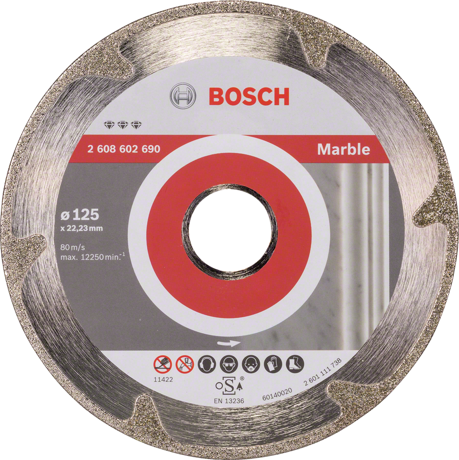 BOSCH 125x22,23mm diamantový řezný kotouč na mramor Best for Marble (2.2 mm)