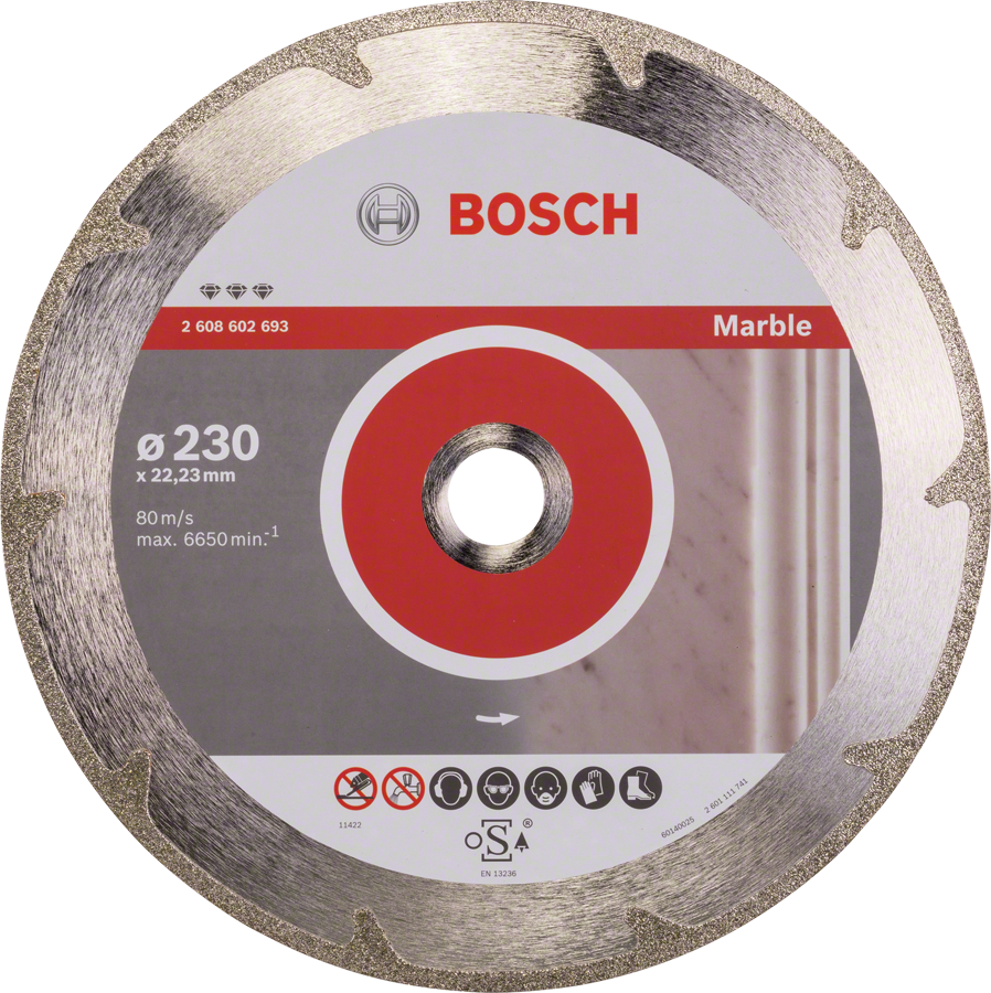 Levně BOSCH 230x22,23mm DIA kotouč na čisté řezání mramoru Best for Marble (2,2 mm)