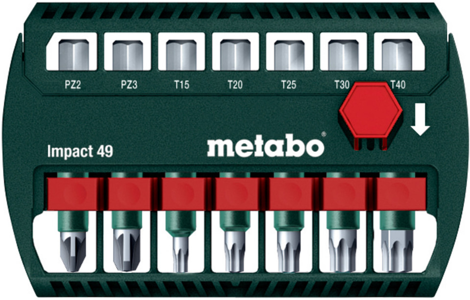 Levně METABO box s torzními bity Impact 49 (7 ks)