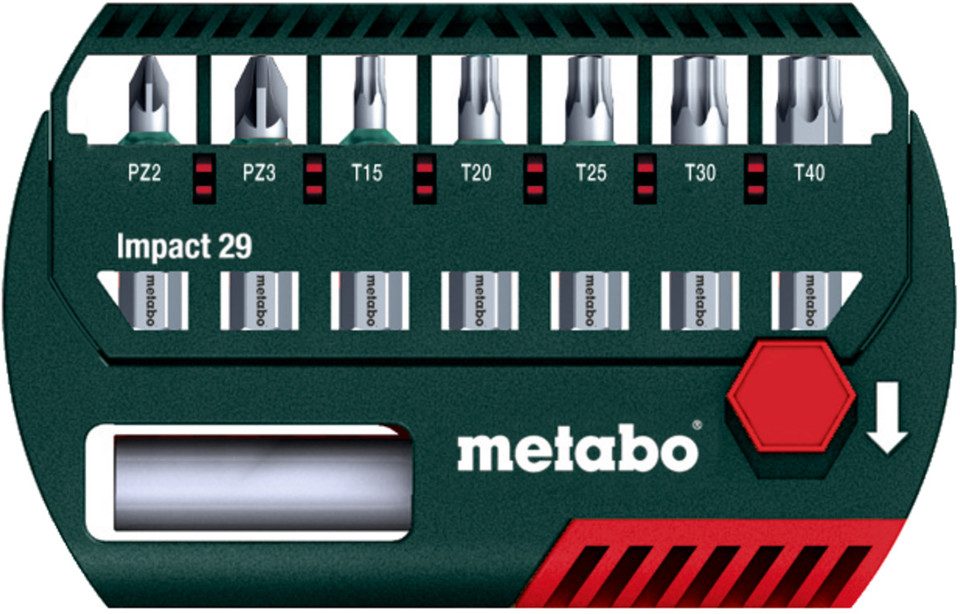 Levně METABO box s torzními bity Impact 29 (7 ks)