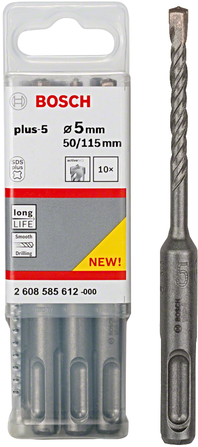 Levně BOSCH 10 ks vrtáků 5x50mm SDS-plus-5