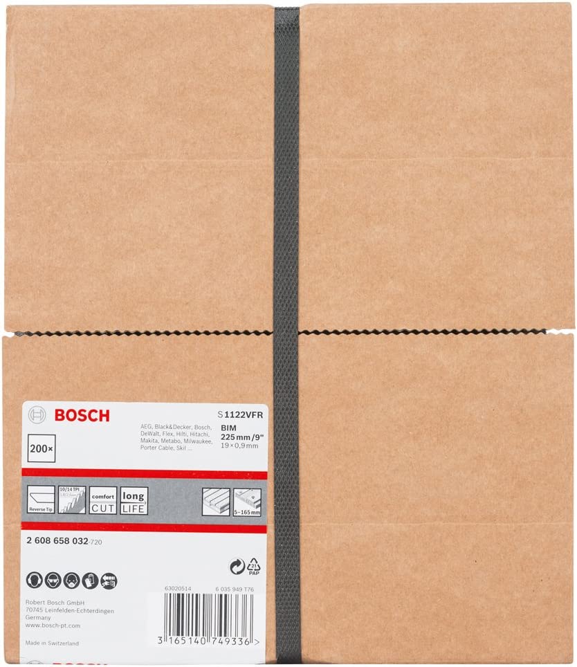 Levně BOSCH 200ks balení 225mm pilových listů na opravu palet S 1122 VFR