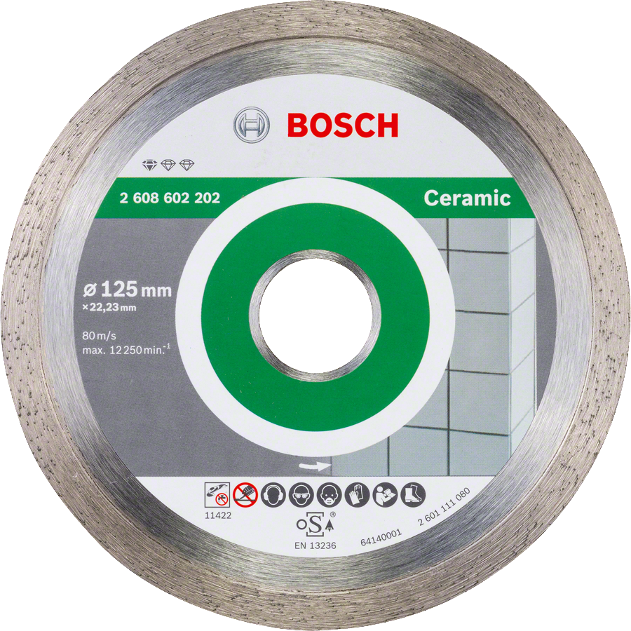 Levně BOSCH 125x22,23mm DIA kotouč na dlaždice Professional for Ceramic (1,6 mm)