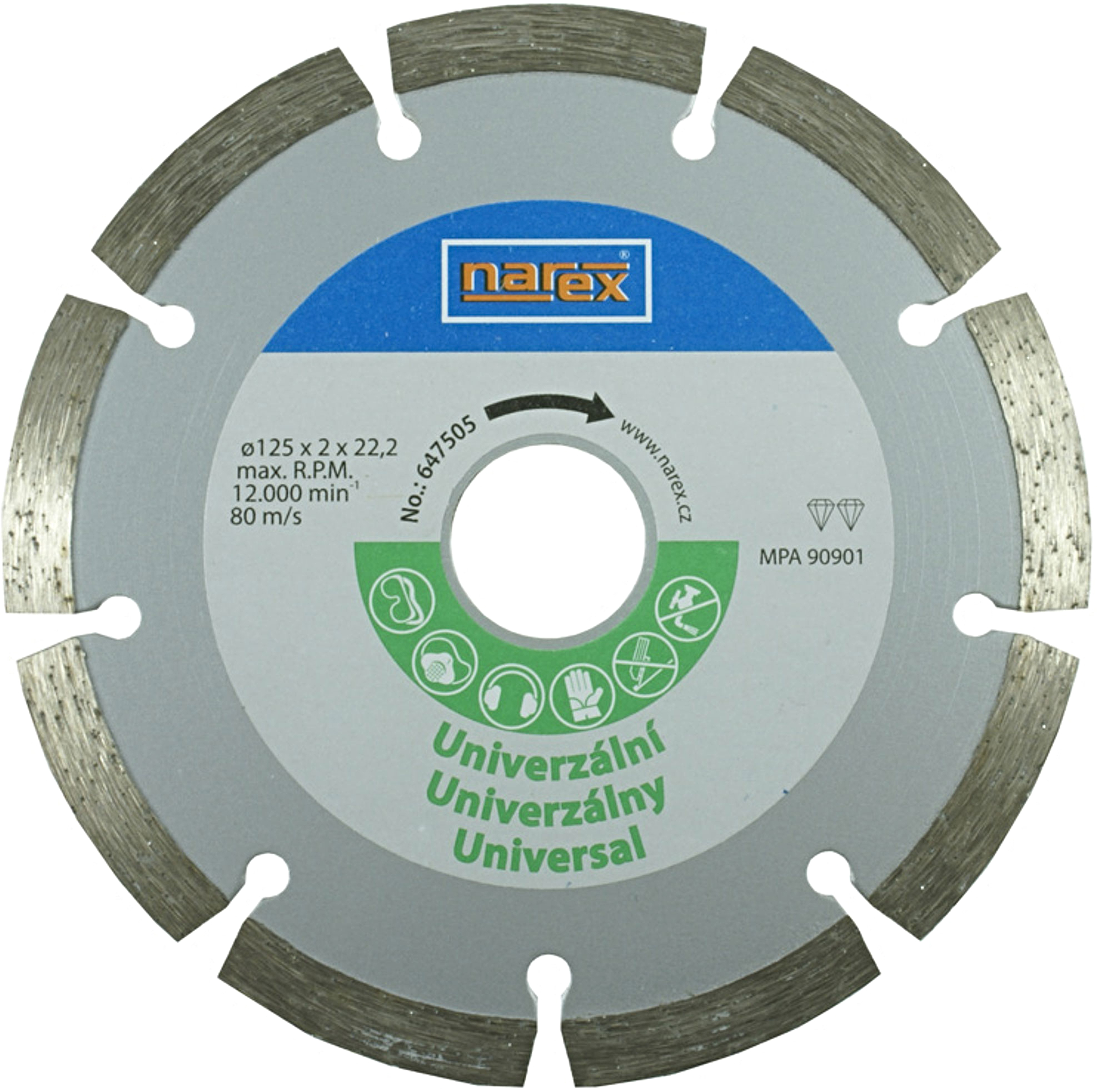 NAREX 125x22.23mm DIA univerzální  řezný kotouč Dia 125 Universal