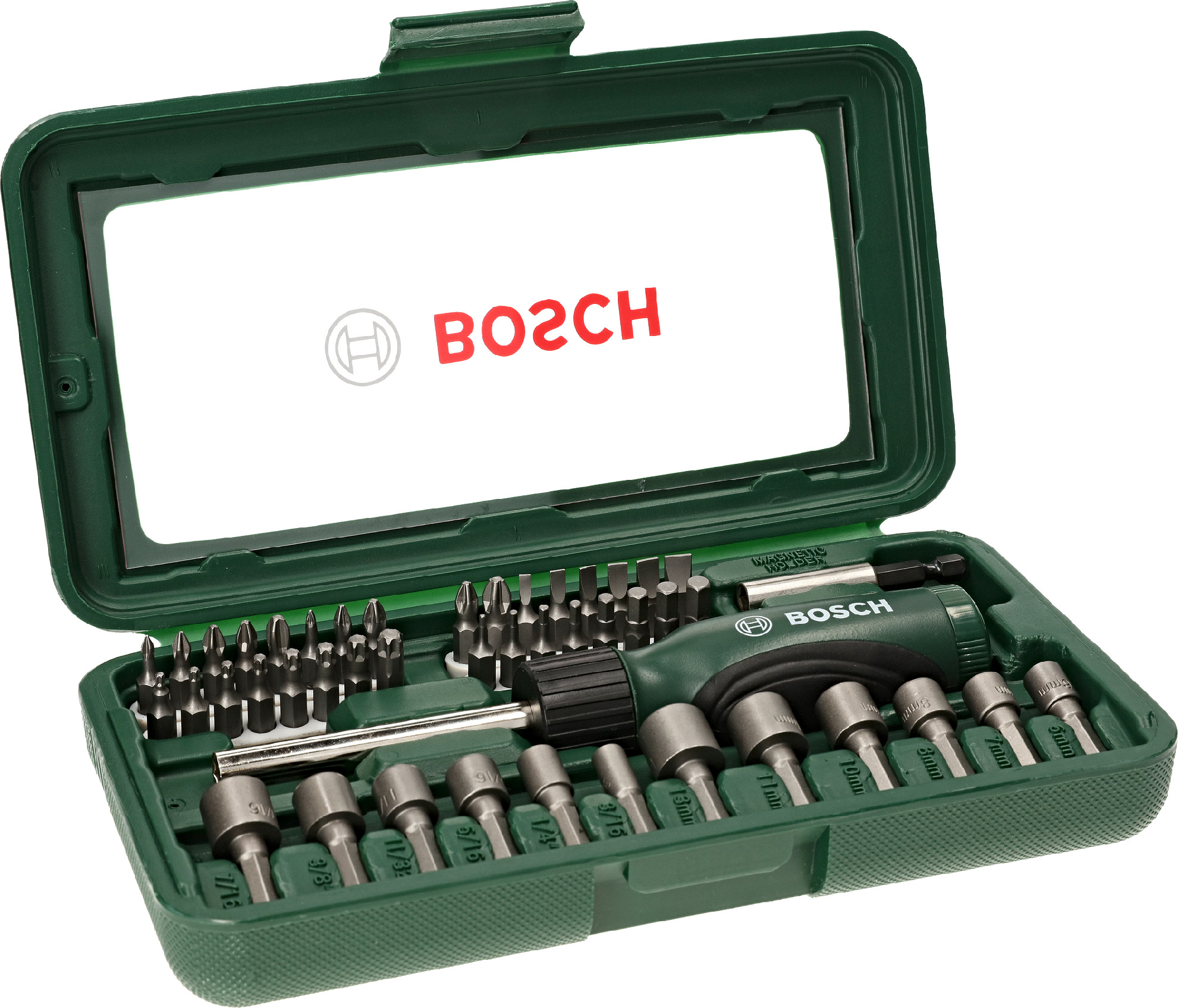 Levně BOSCH 46dílná sada šroubovacích bitů se šroubovákem