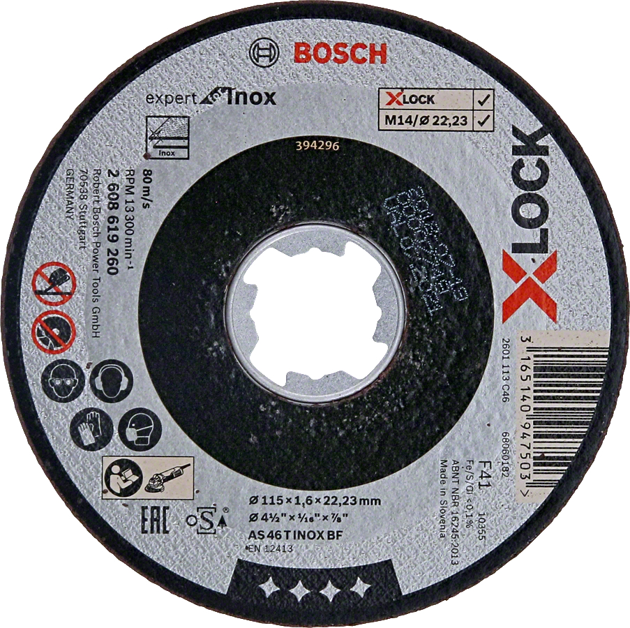 Levně BOSCH Expert for Inox dělící kotouč na nerez X-LOCK (115/1.6 mm)