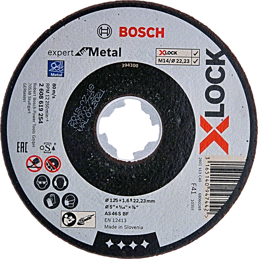 Levně BOSCH Expert for Metal kotouč na kov X-LOCK (125/1.6 mm)