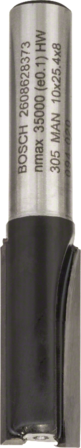 Levně BOSCH 10x25mm drážkovací fréza s přesahem Standard for Wood (stopka 8 mm)