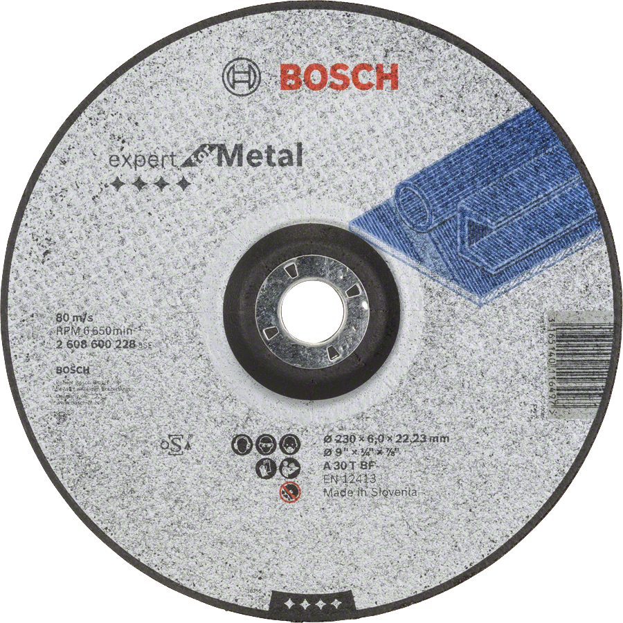 Levně BOSCH 230x22,23mm brusný kotouč na kov Expert for Metal (6 mm)