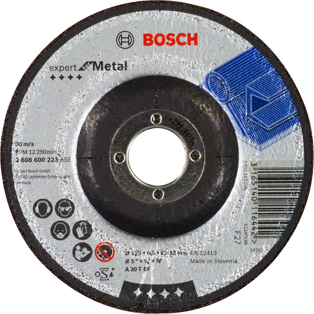 Levně BOSCH 115x22,23mm brusný kotouč na kov Expert for Metal (6 mm) - A 30 T BF