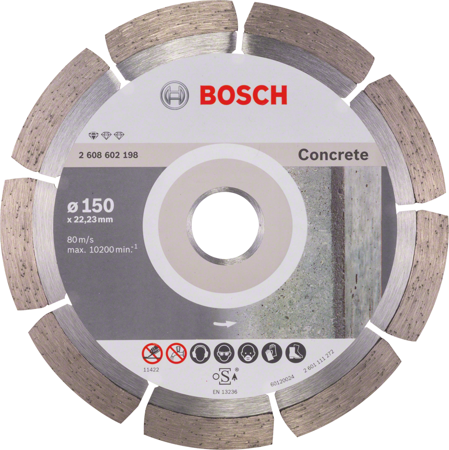 Levně BOSCH 150x22,23mm diamantový kotouč na řezání betonu Professional for Concrete (2 mm)