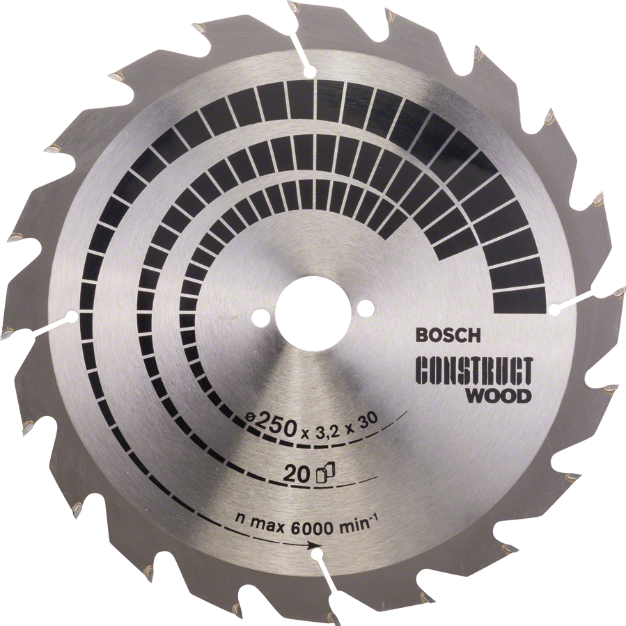 BOSCH pilový kotouč Construct Wood 250x30mm (20z)