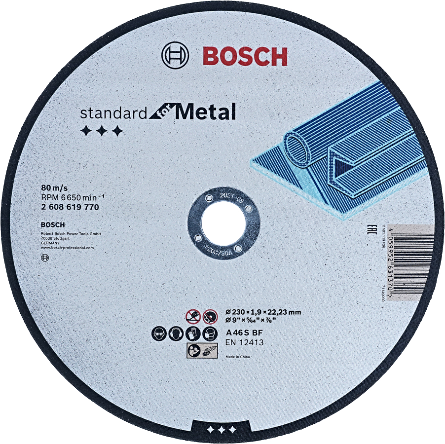 BOSCH 230x22,23mm Standard for Metal řezný kotouč na kov (1.9 mm)