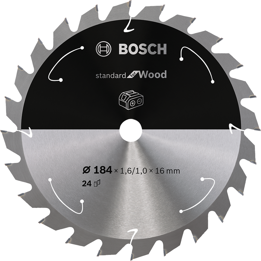 BOSCH 184x16mm pilový kotouč na dřevo Standard for Wood (24 zubů)