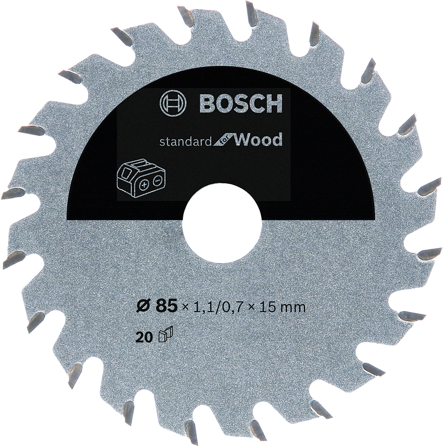 BOSCH 85x15mm pilový kotouč na dřevo Standard for Wood (20 zubů)