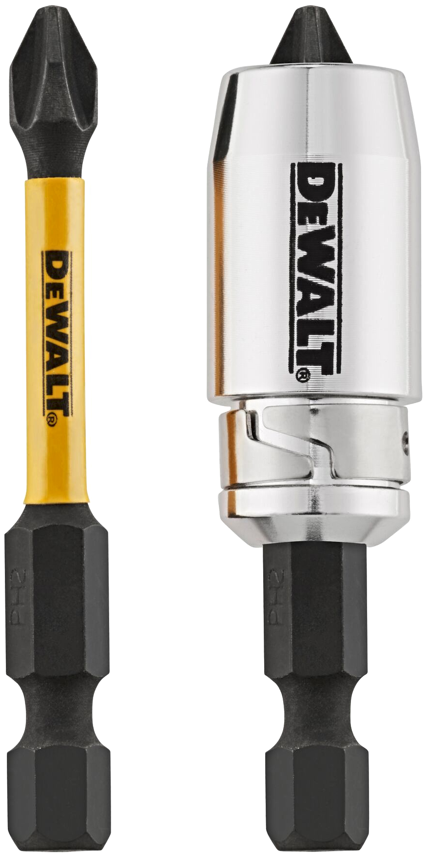 Levně DeWALT DT70536T 57mm torzní bity PH2 FLEXTORQ (2x) + magnetický držák