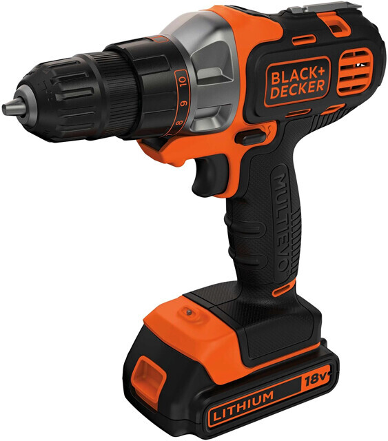 Levně BLACK+DECKER MT218K (1x1,5Ah) aku vrtačka s výměnitelnou hlavou MultiEvo