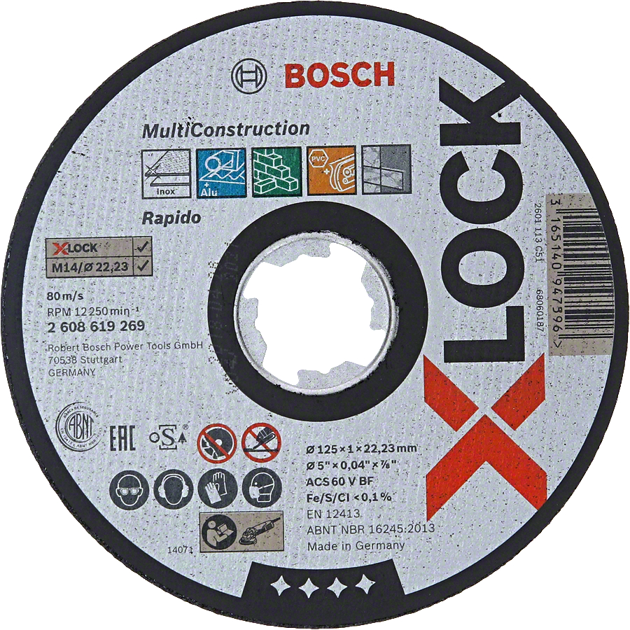 Levně BOSCH Multi Material univerzální dělící kotouč X-LOCK (125/1.0 mm)