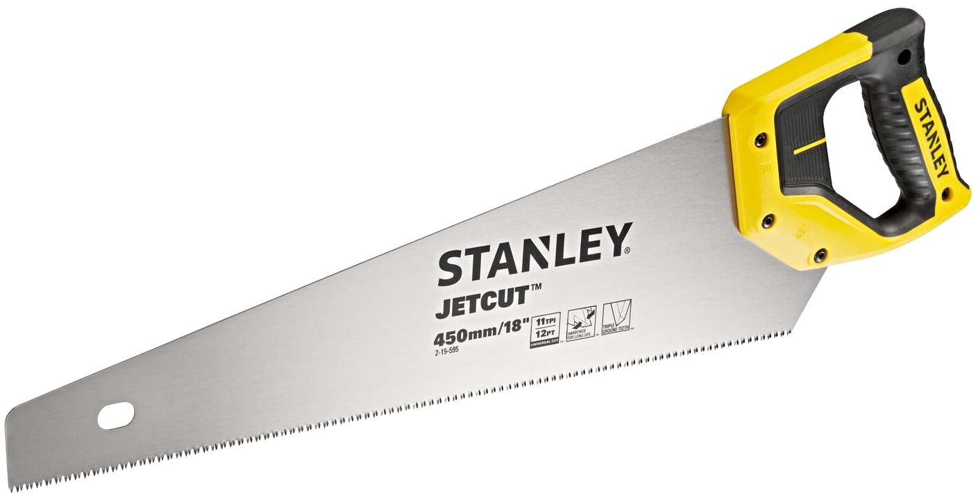 Levně STANLEY 2-15-595 ruční pila na dřevo JETCUT standardní zuby 11 TPI - 450 mm