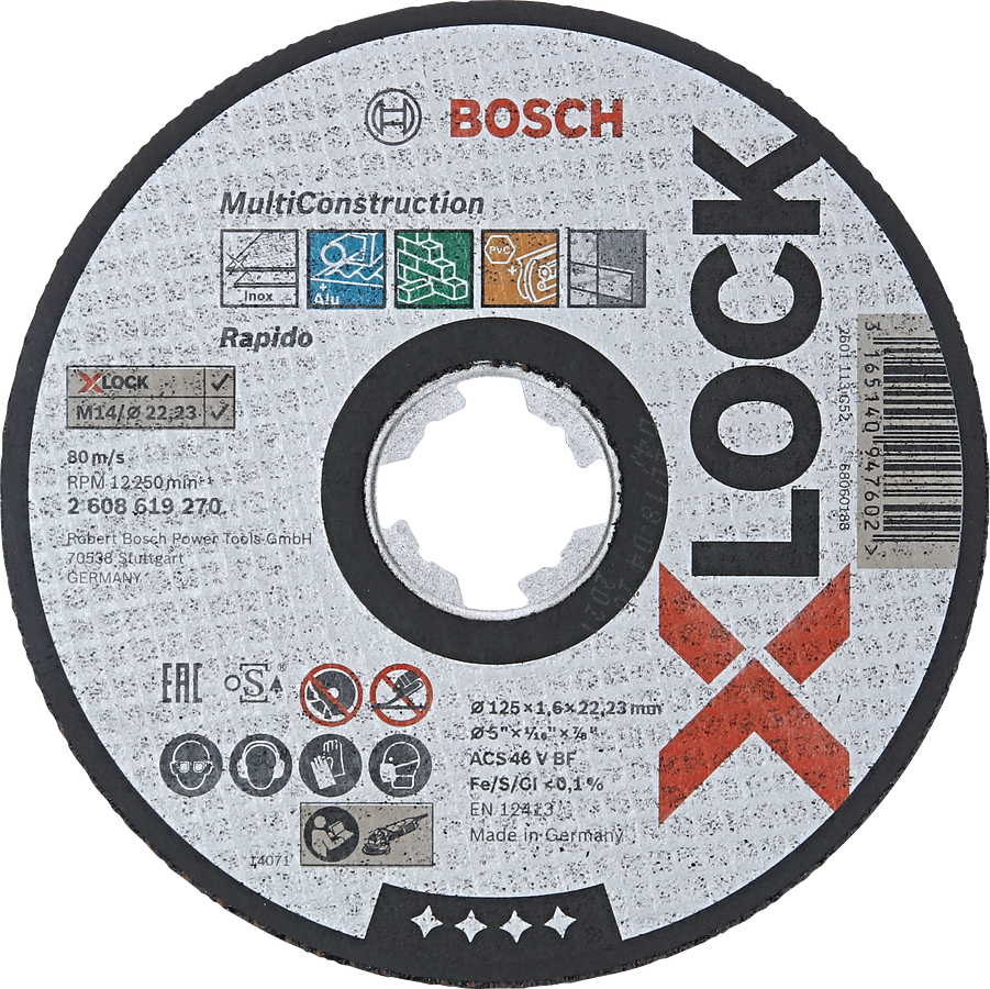 Levně BOSCH Multi Material univerzální dělící kotouč X-LOCK (125/1.6 mm)