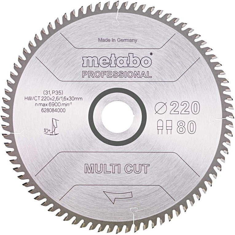 Levně METABO pilový kotouč Multi Cut 220x30mm (80 zubů)