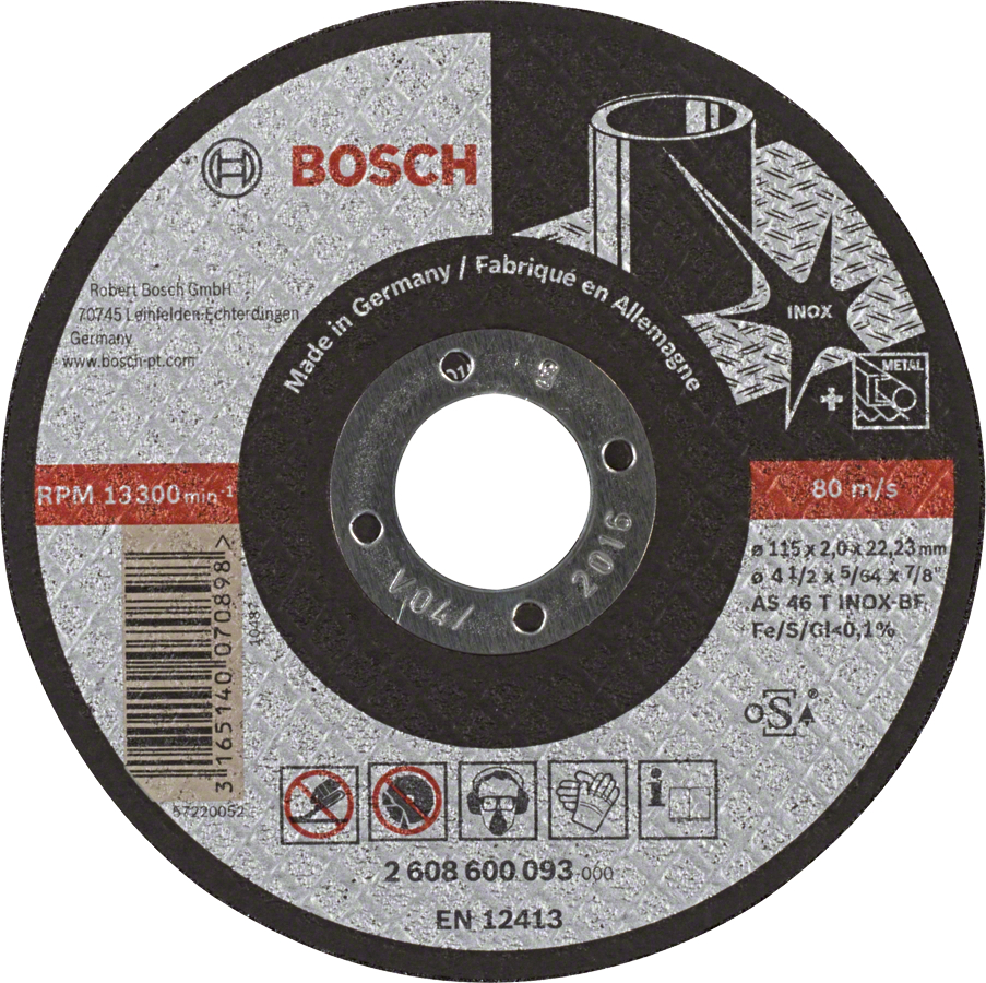 Levně BOSCH Expert for Inox rovný dělící kotouč na nerez 115mm (3.0 mm)