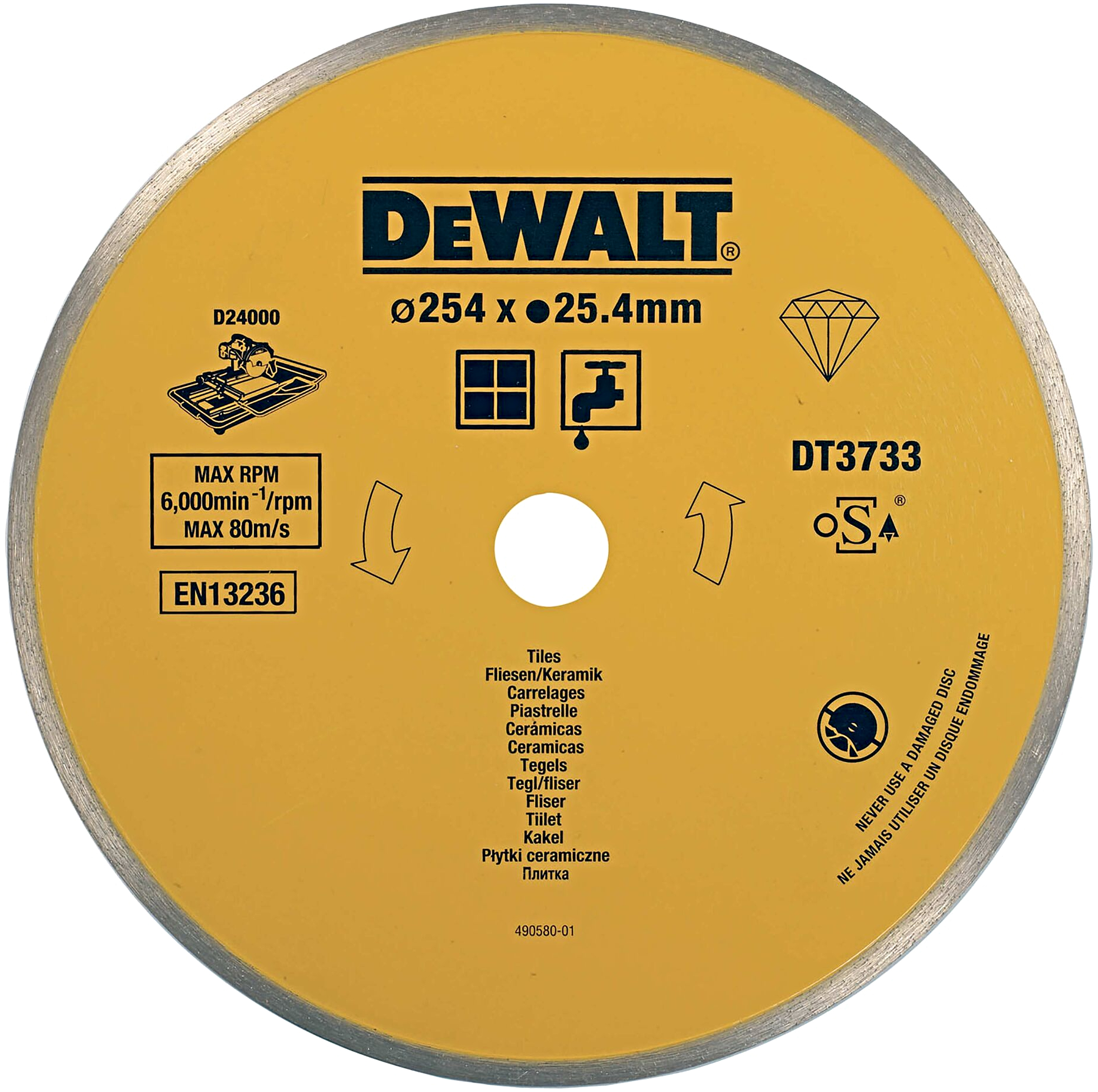 Levně DeWALT DT3733 254x25,4mm DIA kotouč na keramické obklady pro D24000