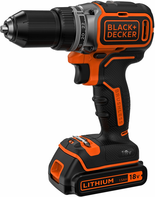 Levně BLACK+DECKER bezuhlíková aku vrtačka BL186 + kufr