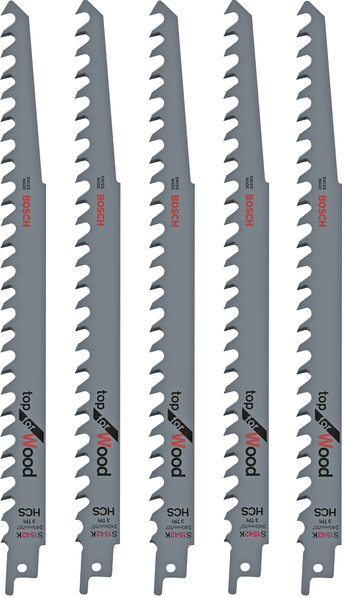 Levně BOSCH S 1542 K 240mm plátek HCS na palivové a vlhké dřevo Top for Wood (2 ks)