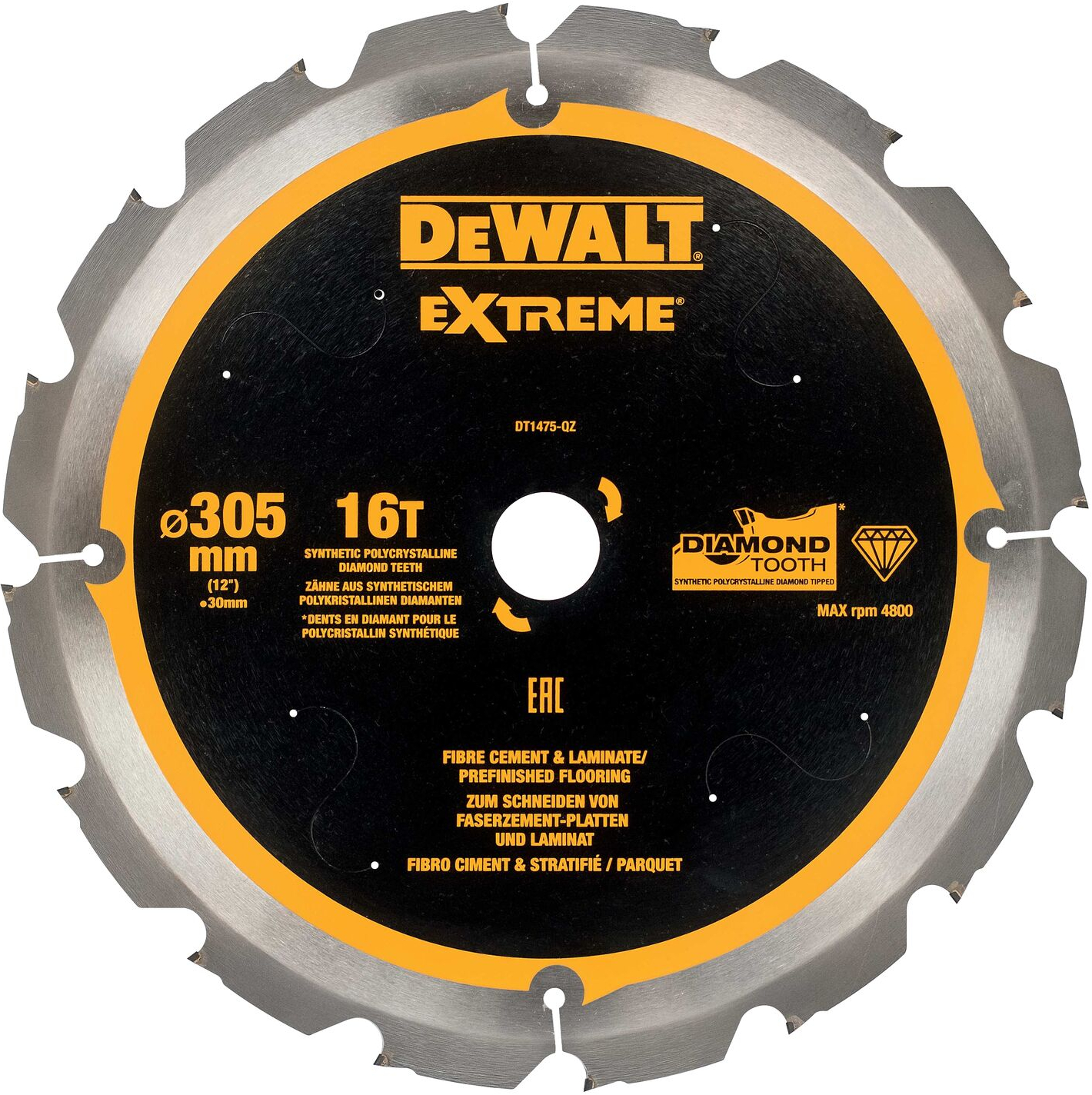 DeWALT kotouč 305x30mm na cementovláknité desky (16z)