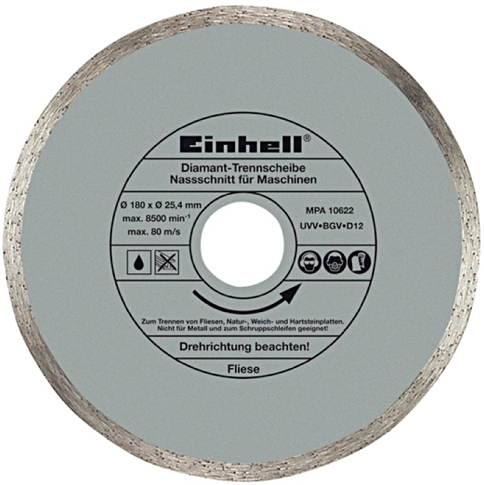 EINHELL 180x25,4mm DIA kotouč na dlažice a obklady