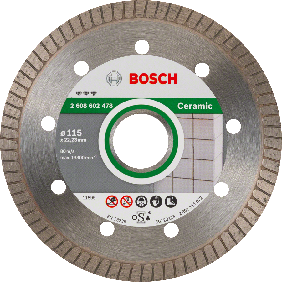 BOSCH DIA kotouč Best for Ceramic Extraclean Turbo 115mm (22.23/1.4 mm)