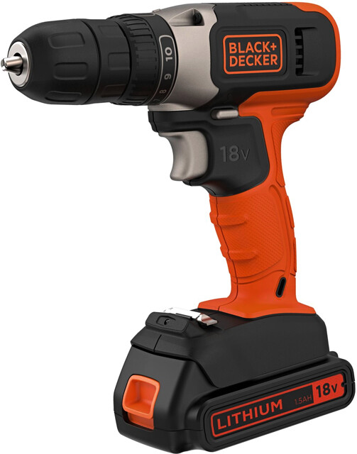 Levně BLACK+DECKER BCD001C1 (1x1,5Ah) 18V aku vrtačka