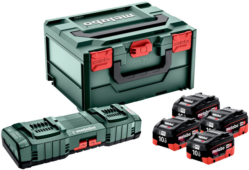 Levně METABO sada 4x LiHD 10Ah + ASC 145 DUO