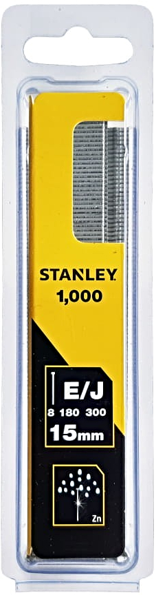 Levně STANLEY 1-SWK-BN0625T kolářské hřebíčky typ J, 1000 ks - délka 15mm
