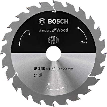 BOSCH 140x20mm pilový kotouč na dřevo Standard for Wood (24 zubů)