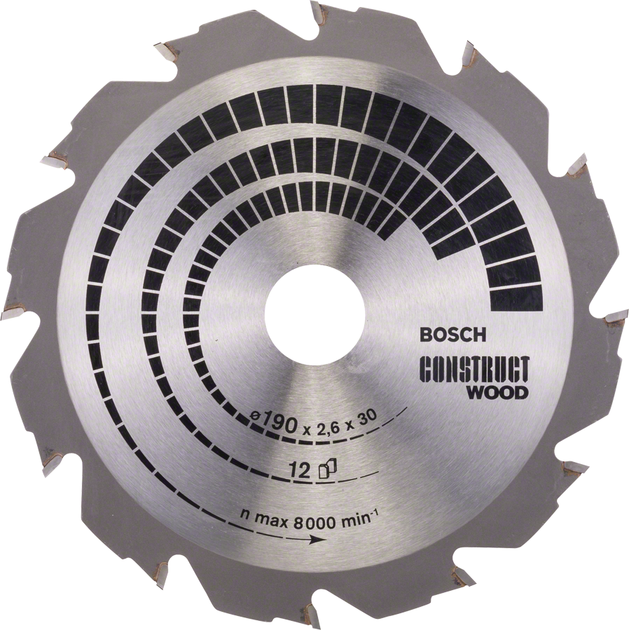 BOSCH pilový kotouč Construct Wood 190x30mm (12z)