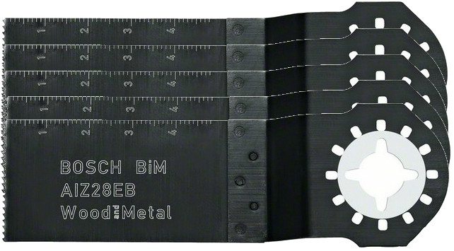 Levně BOSCH AIZ 28 EB, BiM ponorný list, Wood & Metal, 28x50 mm, balení 5ks