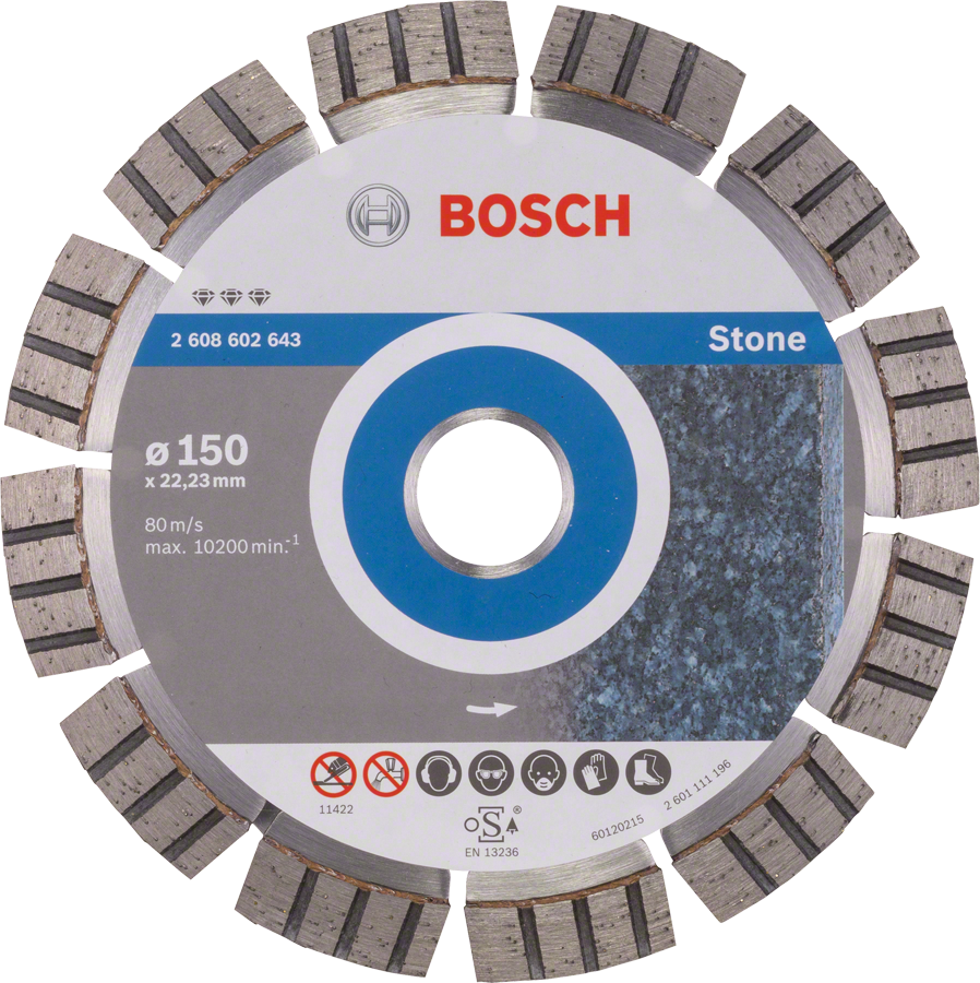 BOSCH 150x22,23mm DIA kotouč na rychlé řezání kamene Best for Stone (2,4 mm)