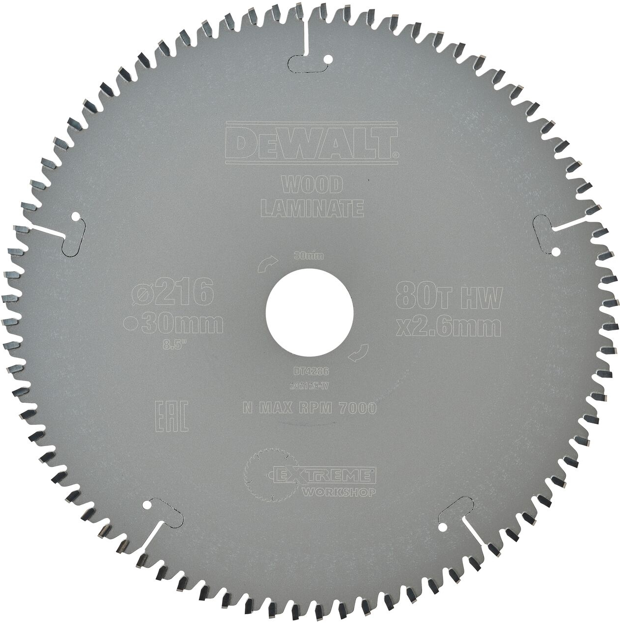 DeWALT pilový kotouč na hliník 216x30mm (48z)