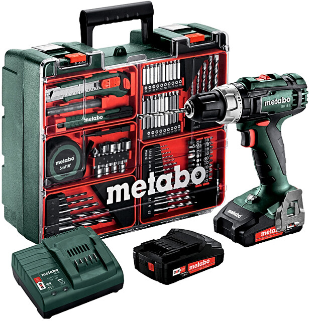 METABO SB 18 L Set (2x2Ah) aku příklepová vrtačka + Mobilní dílna